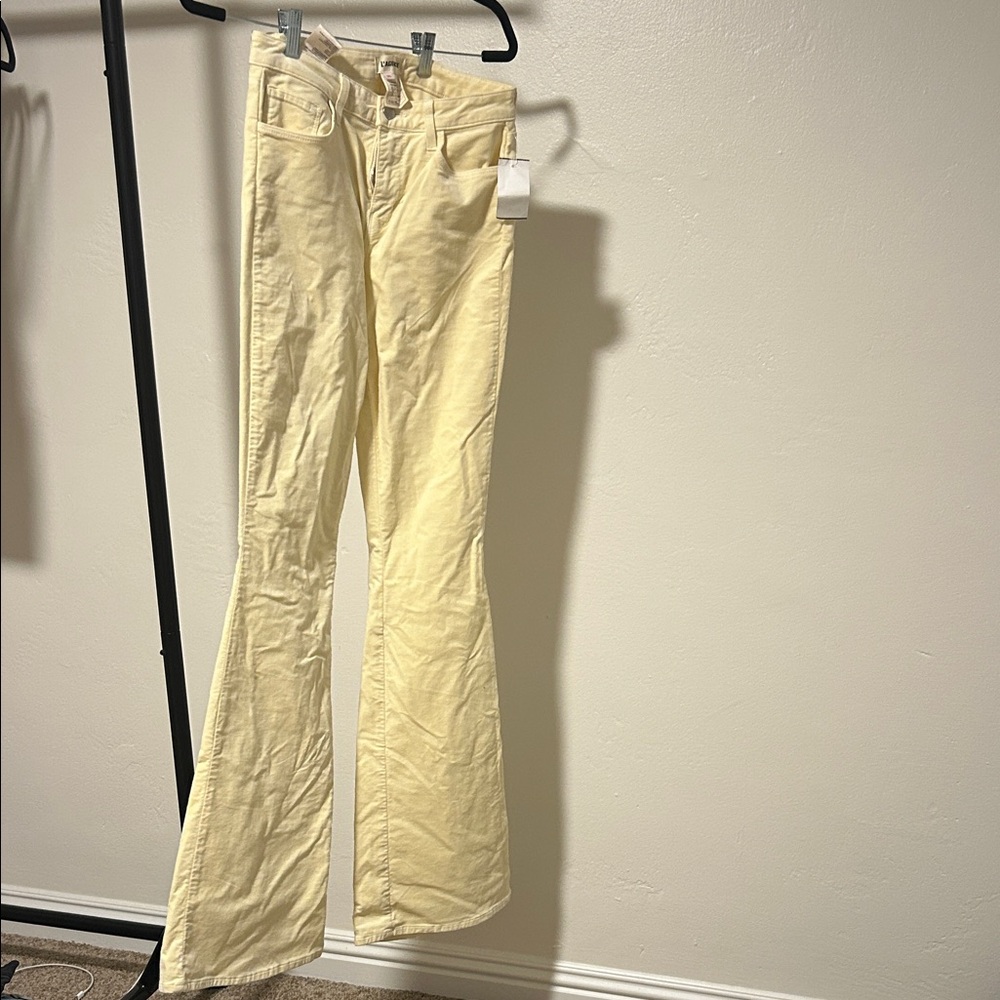 Women's Cream Flared Jeans Lagence Bell High Rise Flare